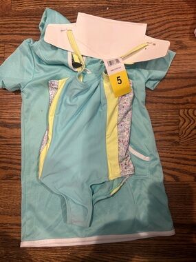 Eddie Bauer Kids One Piece Swimsuit with Cover Up Set (Size: 5T)